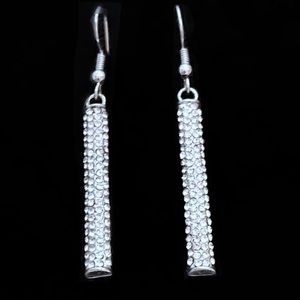 Silver-Tone Hypoallergenic  Dangle Bar Earrings